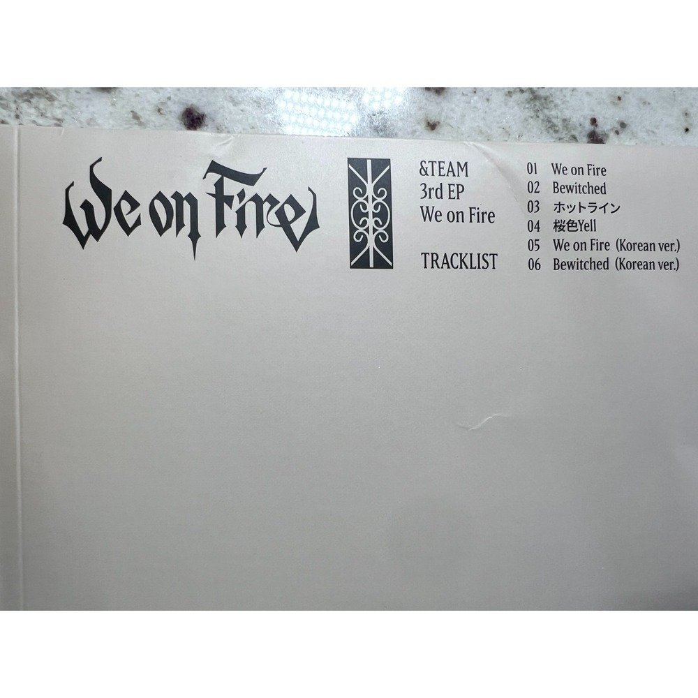 &TEAM EJ We On Fire 3rd EP Solo Edition Official Album Kpop CD Mini Poster - Picture 7 of 8